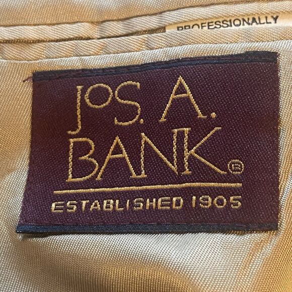 Jos. A. Bank 100% Wool Sport Coat Men’s 44L Glen Plaid Blazer Made in USA - Picture 3 of 13